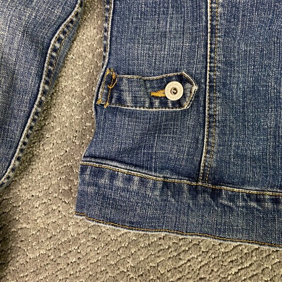 Vintage Levi's Jean Jacket Women's Small Blue Cotton Made in USA Denim Trucker - Picture 5 of 16